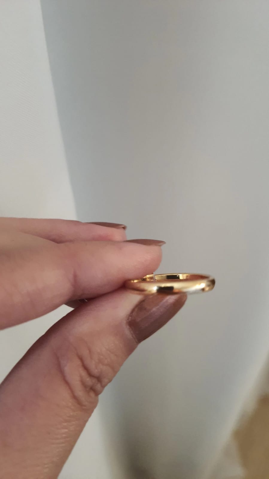 Anel liso no banho ouro